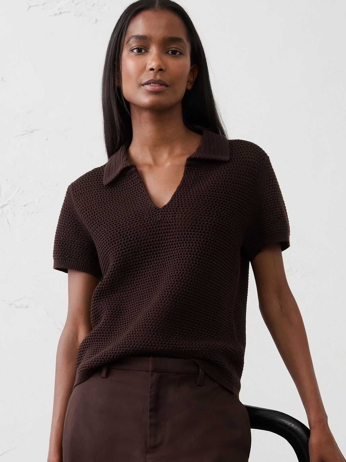textured sweater polo textured sweater polo