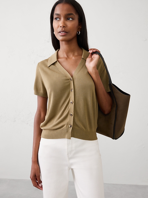 textured sweater polo textured sweater polo