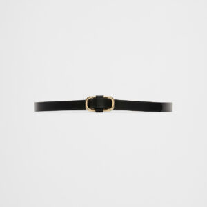 Home leather square slider buckle belt