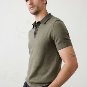Витрина contrast placket sweater polo