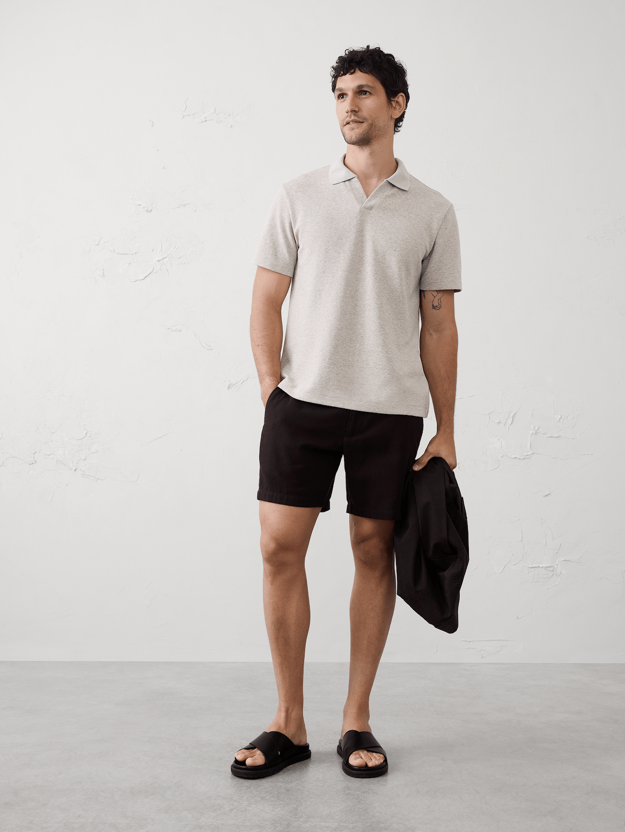 standard fit johnny collar polo standard fit johnny collar polo