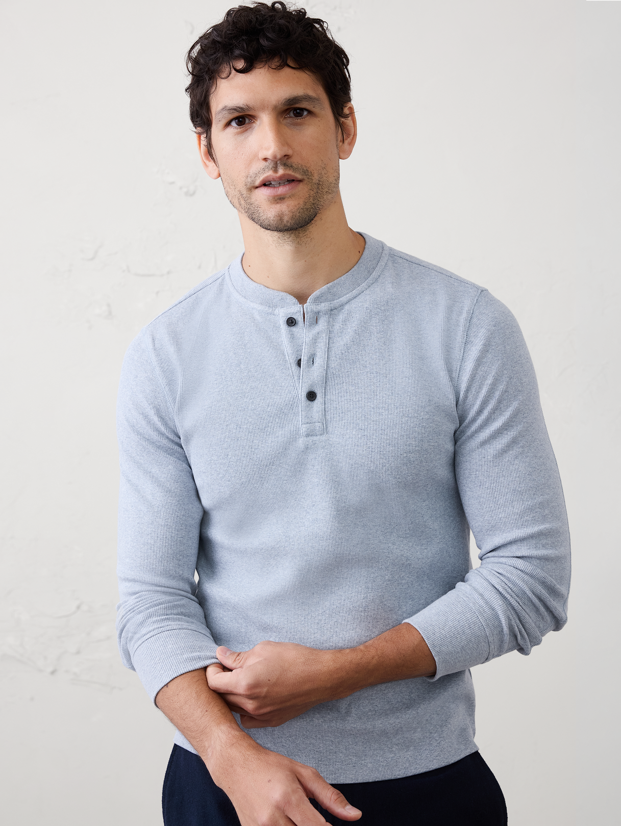 mini ribbed henley mini ribbed henley