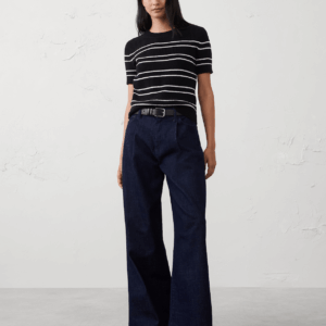 cotton striped ribbed textured sweater