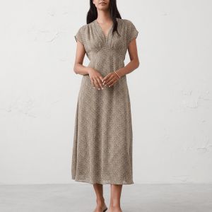 Витрина gathered empire midi dress
