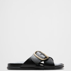 buckle crossover sandal