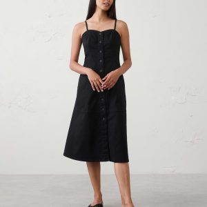 Витрина corset button down midi dress