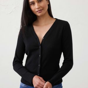 Витрина pointelle ribbed cardigan