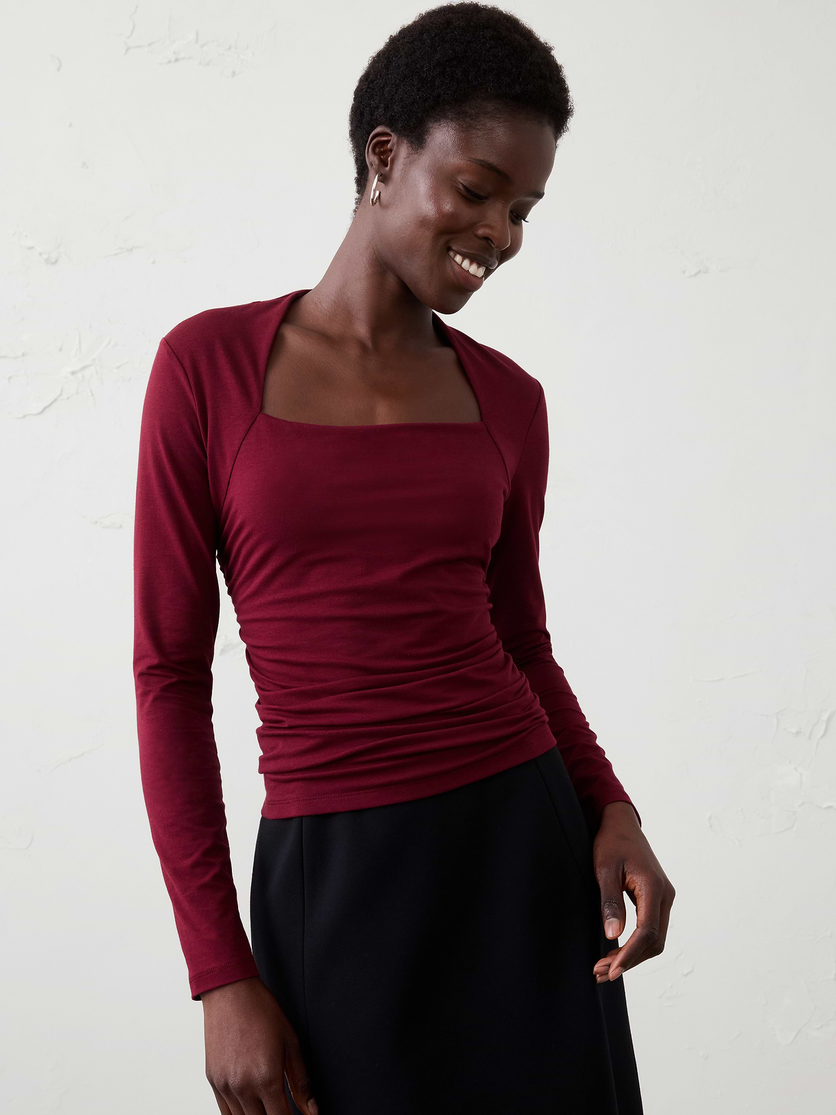 soft stretch square neck top soft stretch square neck top