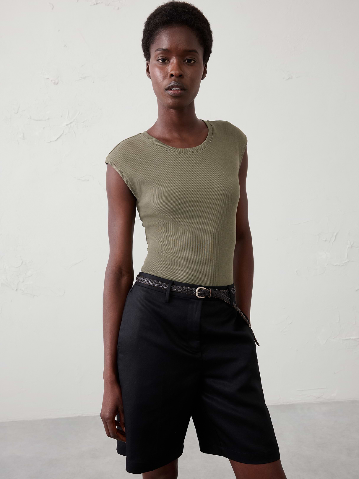 ribbed cap sleeve t shirt ribbed cap sleeve t shirt