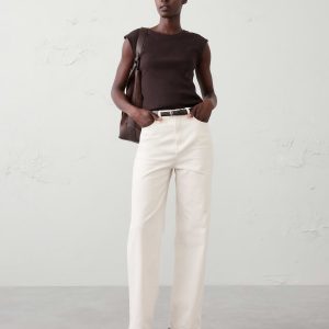 Витрина ribbed cap sleeve t shirt