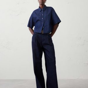Витрина denim boxy cropped shirt