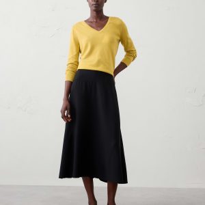 Витрина curved seamed waist midi skirt