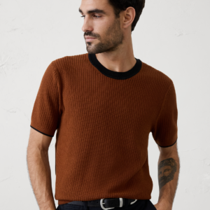 Витрина contrast collar sweater top