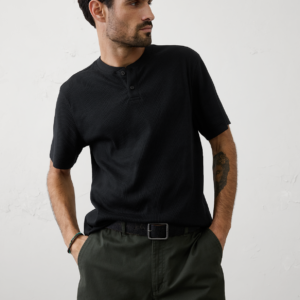 standard fit light pointelle henley