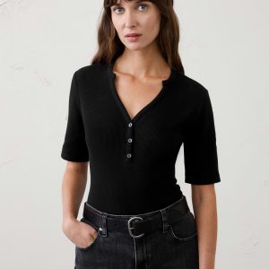 Витрина waffle knit henley