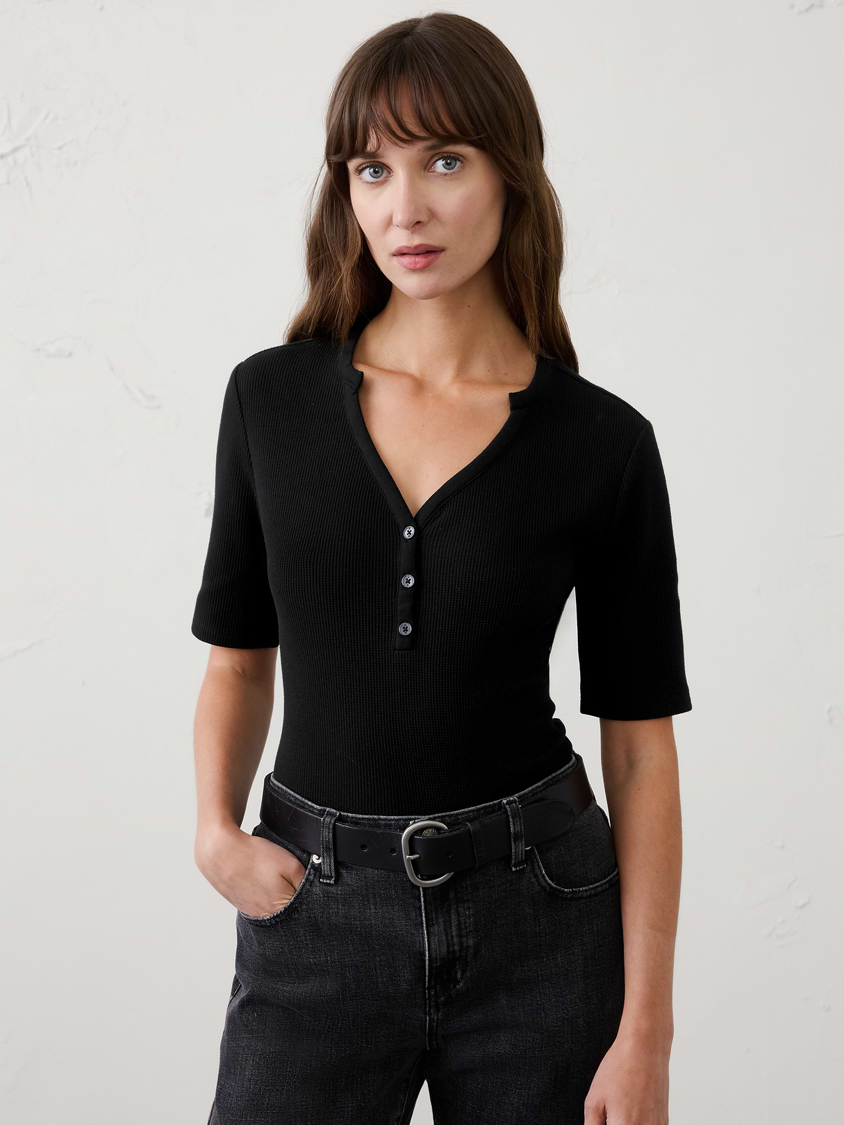 waffle knit henley waffle knit henley