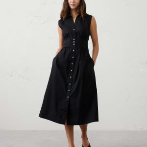 Витрина poplin collared button down midi dress