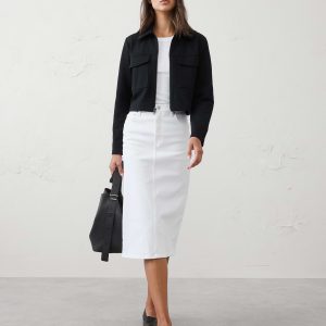 Витрина knit twill cropped jacket