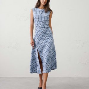 Витрина high neck draped midi dress