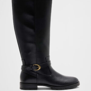 vegan leather riding boot