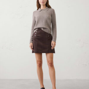 boucle collar neck sweater