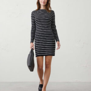 Витрина ribbed mock neck mini sweater dress