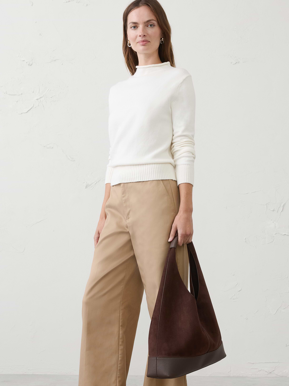 vegan suede mixed media medium slouchy tote vegan suede mixed media medium slouchy tote