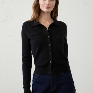 collared cardigan sweater
