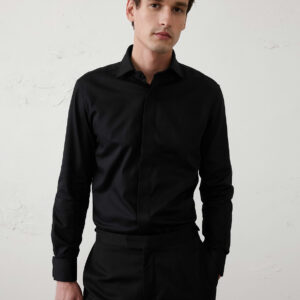 slim fit dobby dress shirt