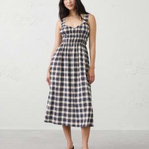 Витрина shirred bust empire waist midi dress