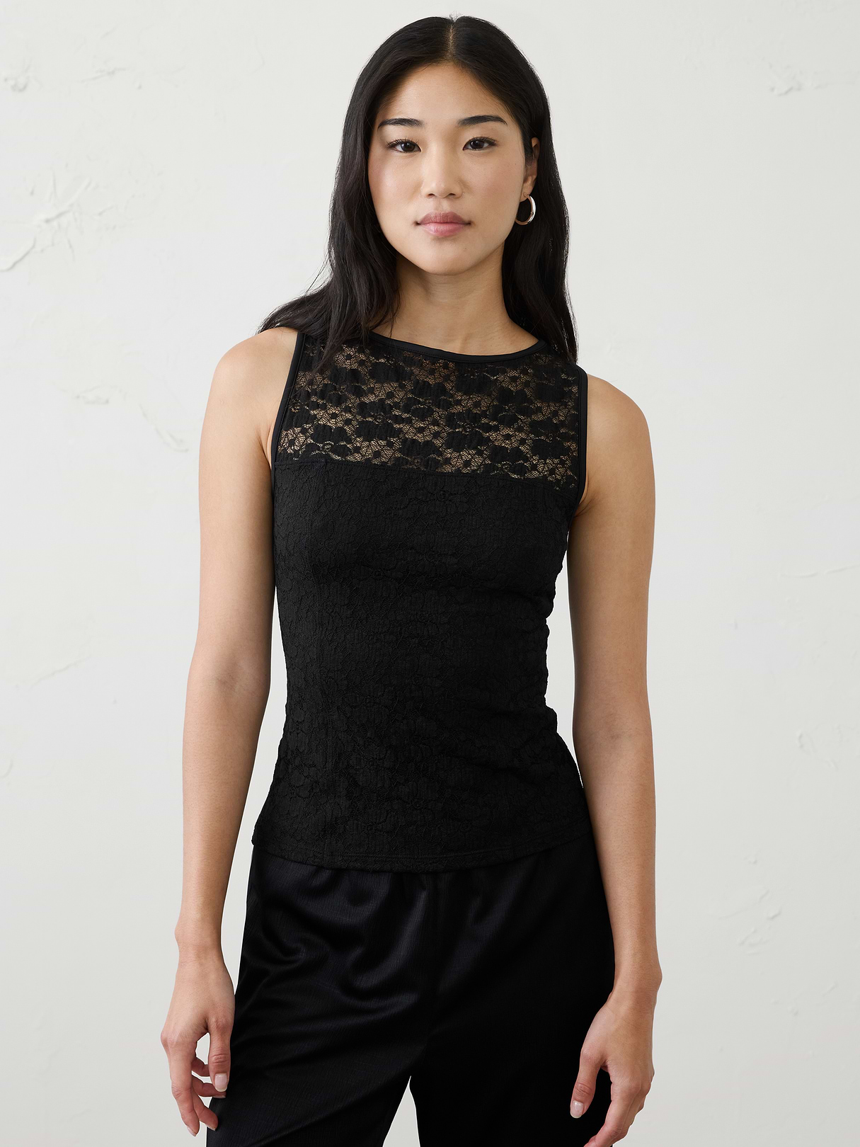 lace puckered top lace puckered top
