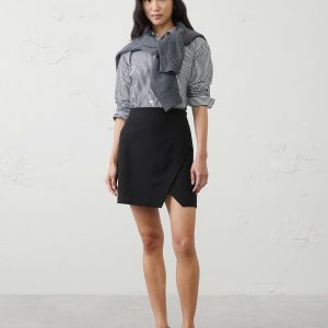 Витрина overlap ponte mini skirt