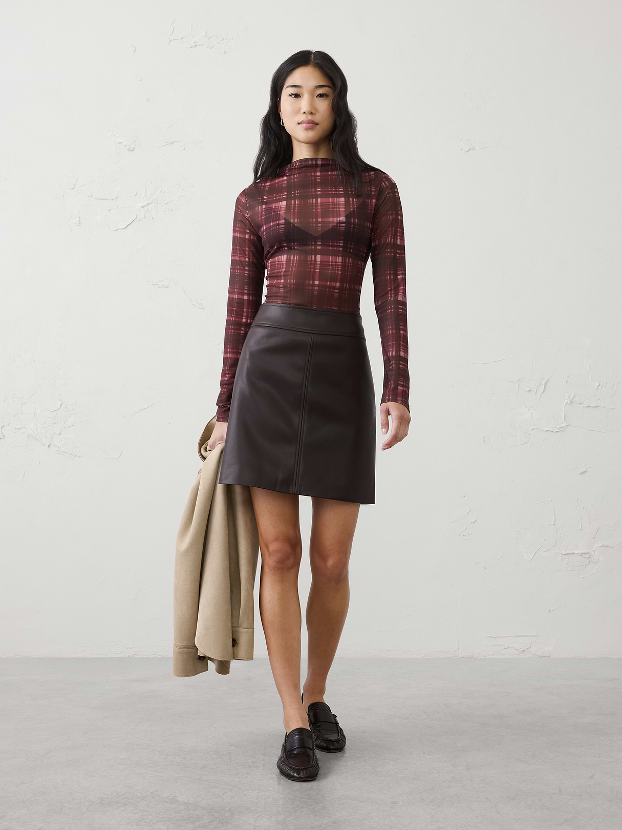 mesh mock neck top mesh mock neck top