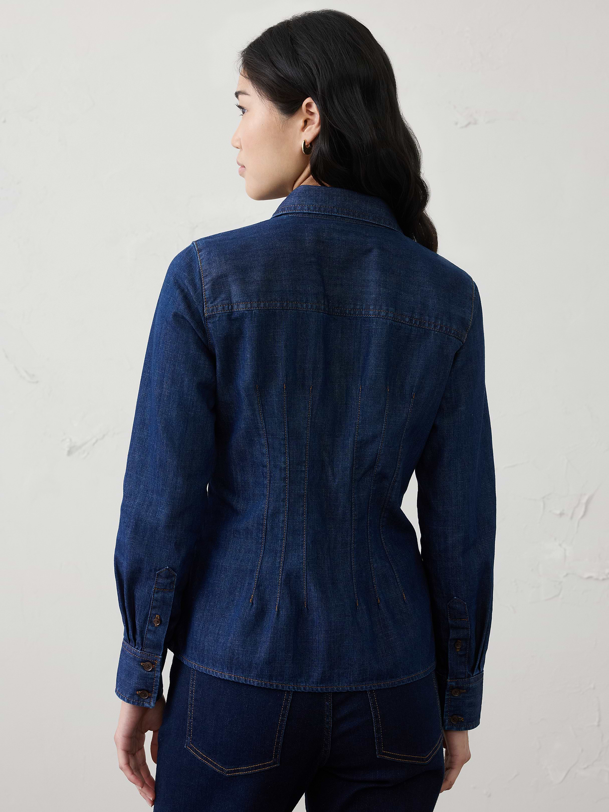 fitted denim shirt fitted denim shirt