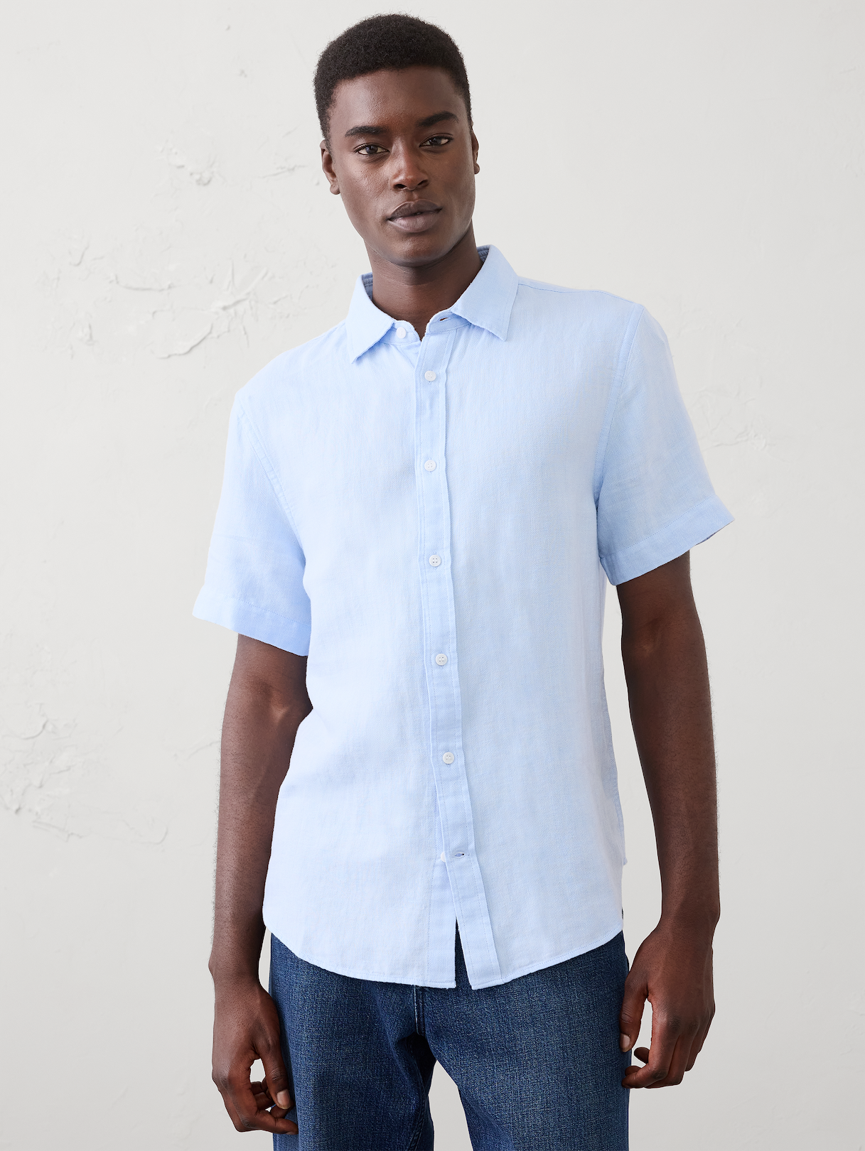 slim fit linen blend herringbone shirt slim fit linen blend herringbone shirt