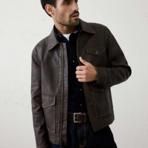 Витрина vegan leather zip jacket