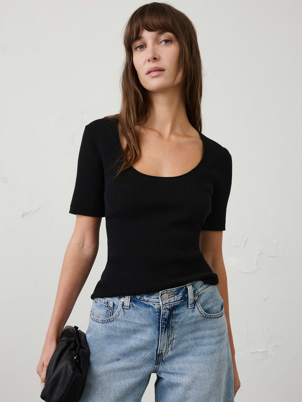 ribbed scoop neck sweater ribbed scoop neck sweater