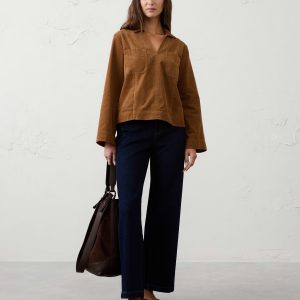 Витрина collared corduroy popover shirt