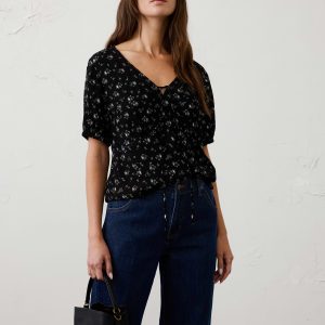 Витрина tie front peplum top