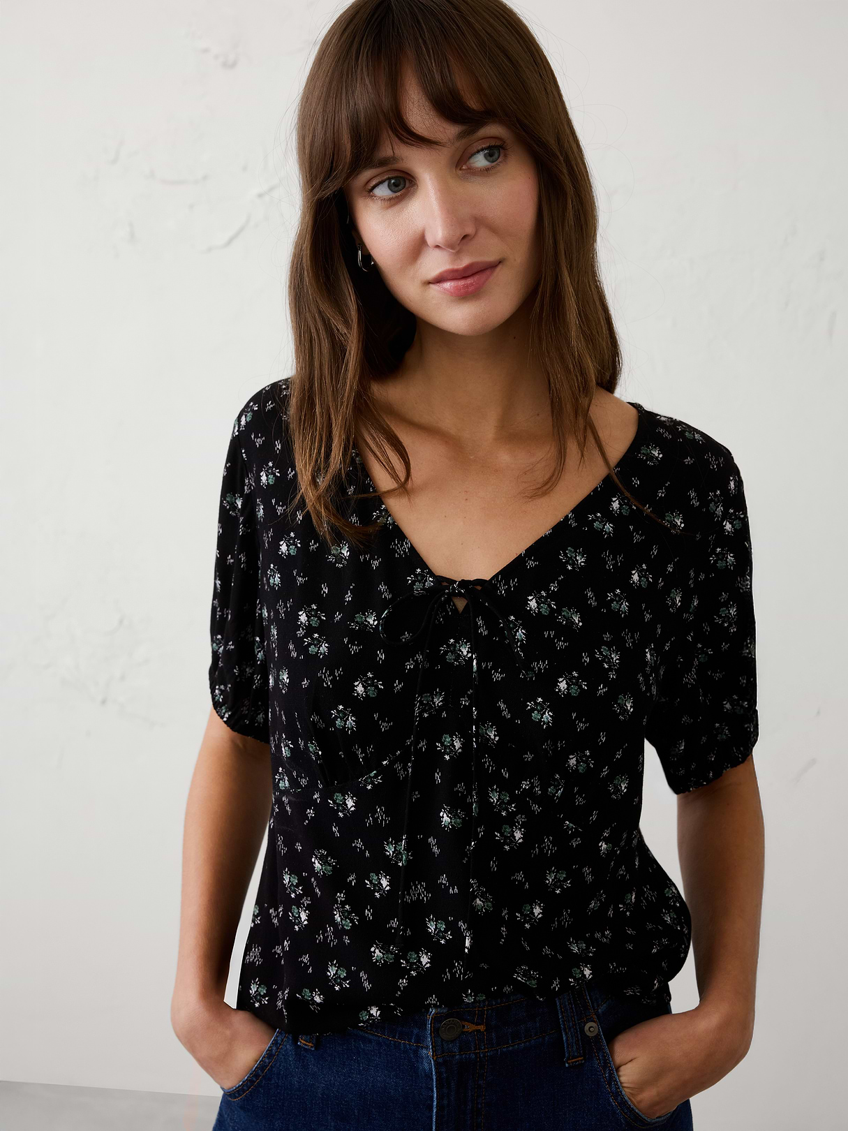 tie front peplum top tie front peplum top