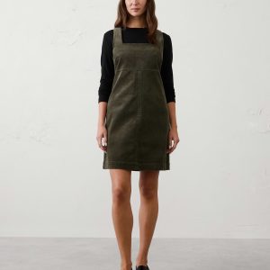 Витрина corduroy empire square neck mini dress