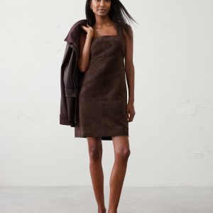 Витрина vegan suede empire waist mini dress