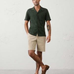 standard fit knit herringbone shirt