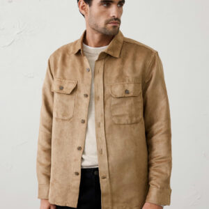Витрина relaxed fit vegan suede overshirt