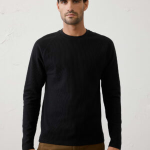 waffle crew neck shirt