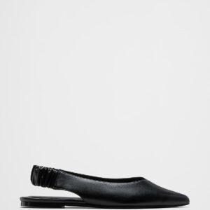 vegan leather pointed slingback mule