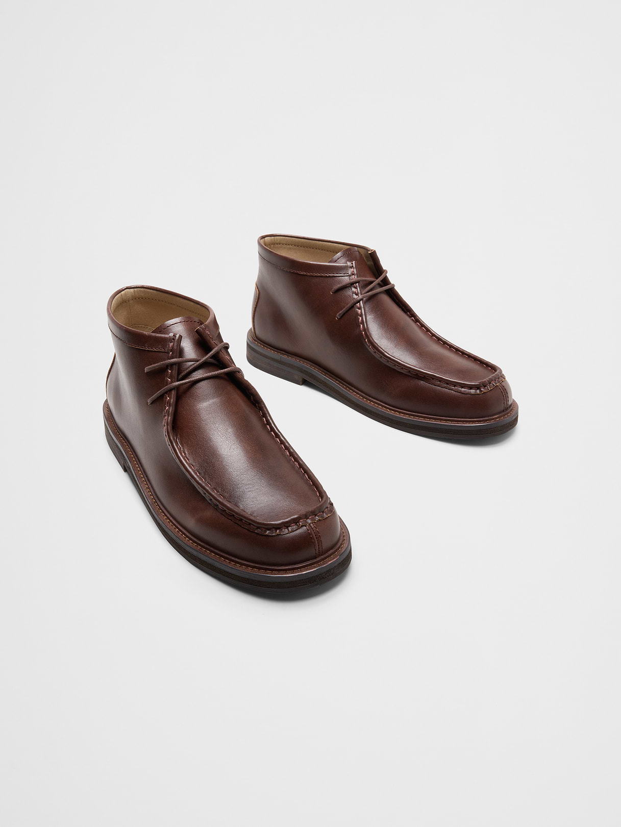 vegan leather moc toe chukka vegan leather moc toe chukka