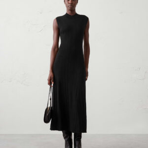 Витрина ribbed mock neck sweater maxi dress