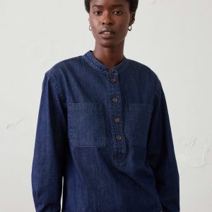 Витрина denim popover tunic top