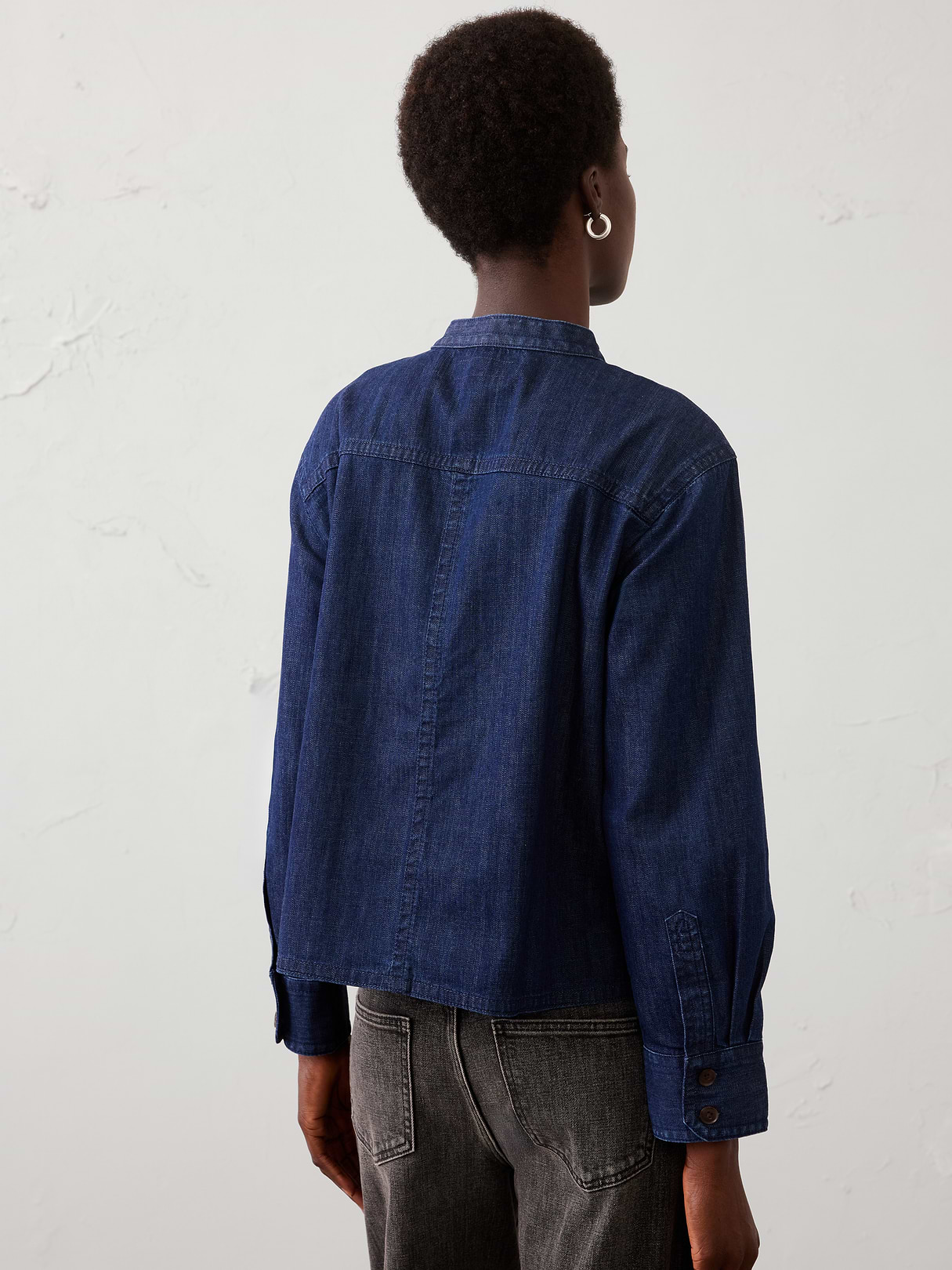 denim popover tunic top denim popover tunic top